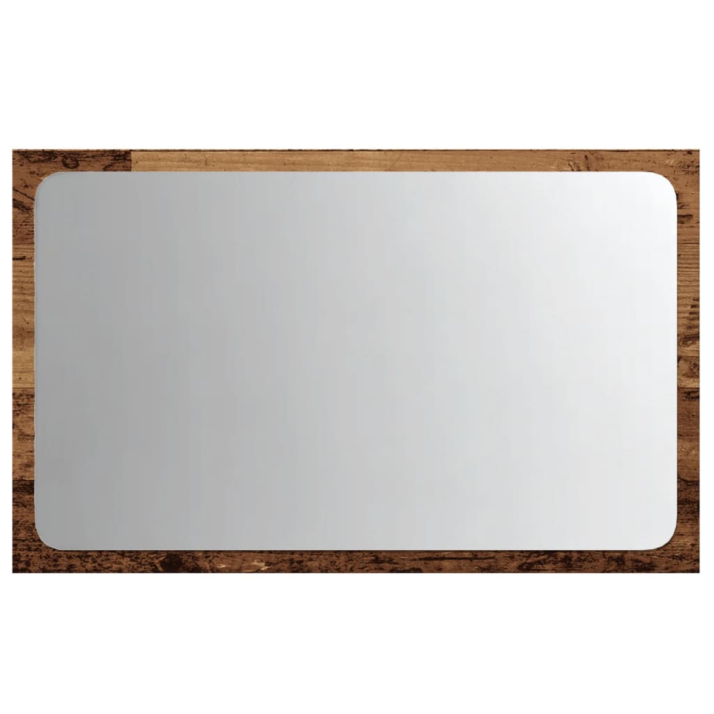 Bathroom mirror with LED lights old wood look 60x8.5x38 cm