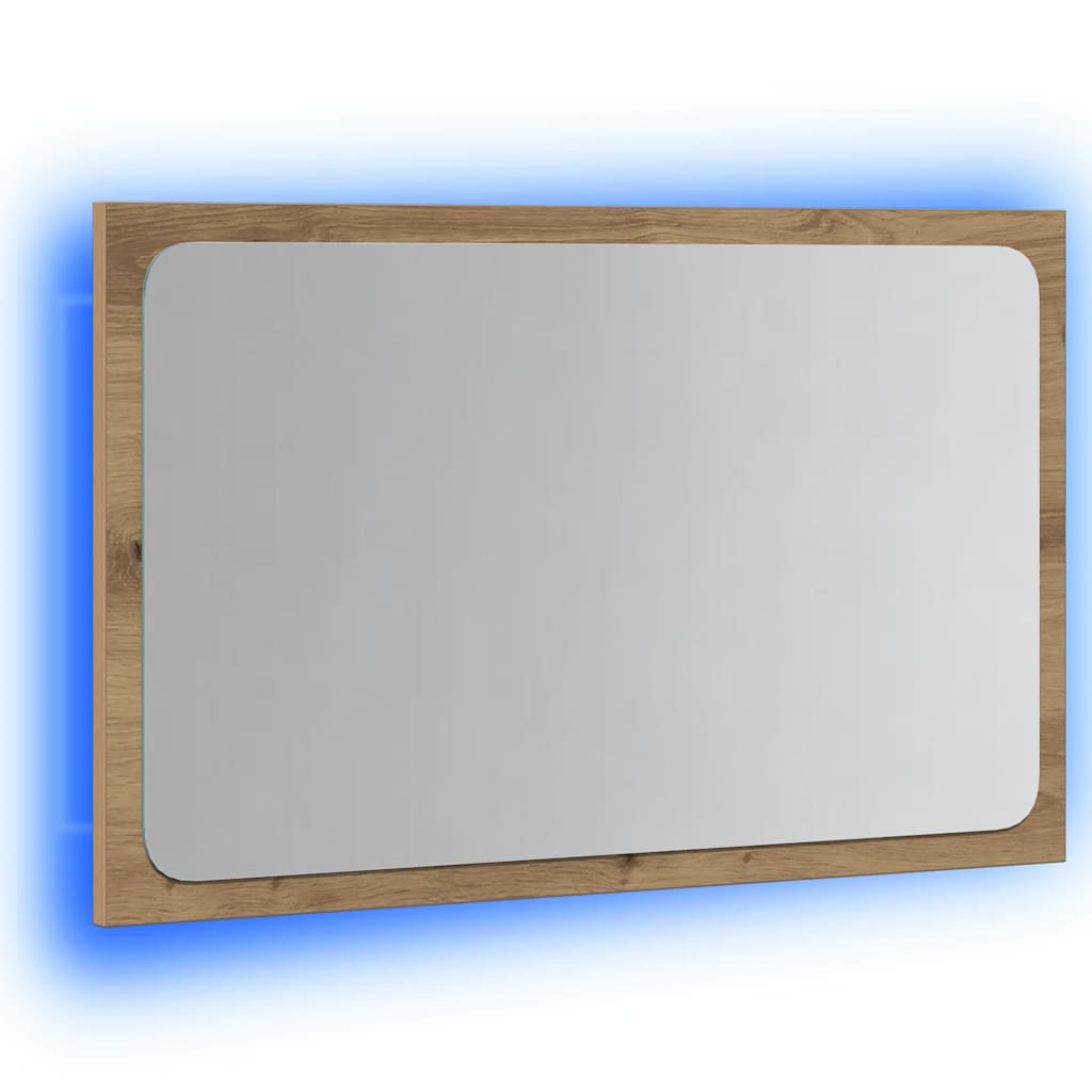 Bathroom mirror with LED lights Artisan oak 60x8.5x38 cm