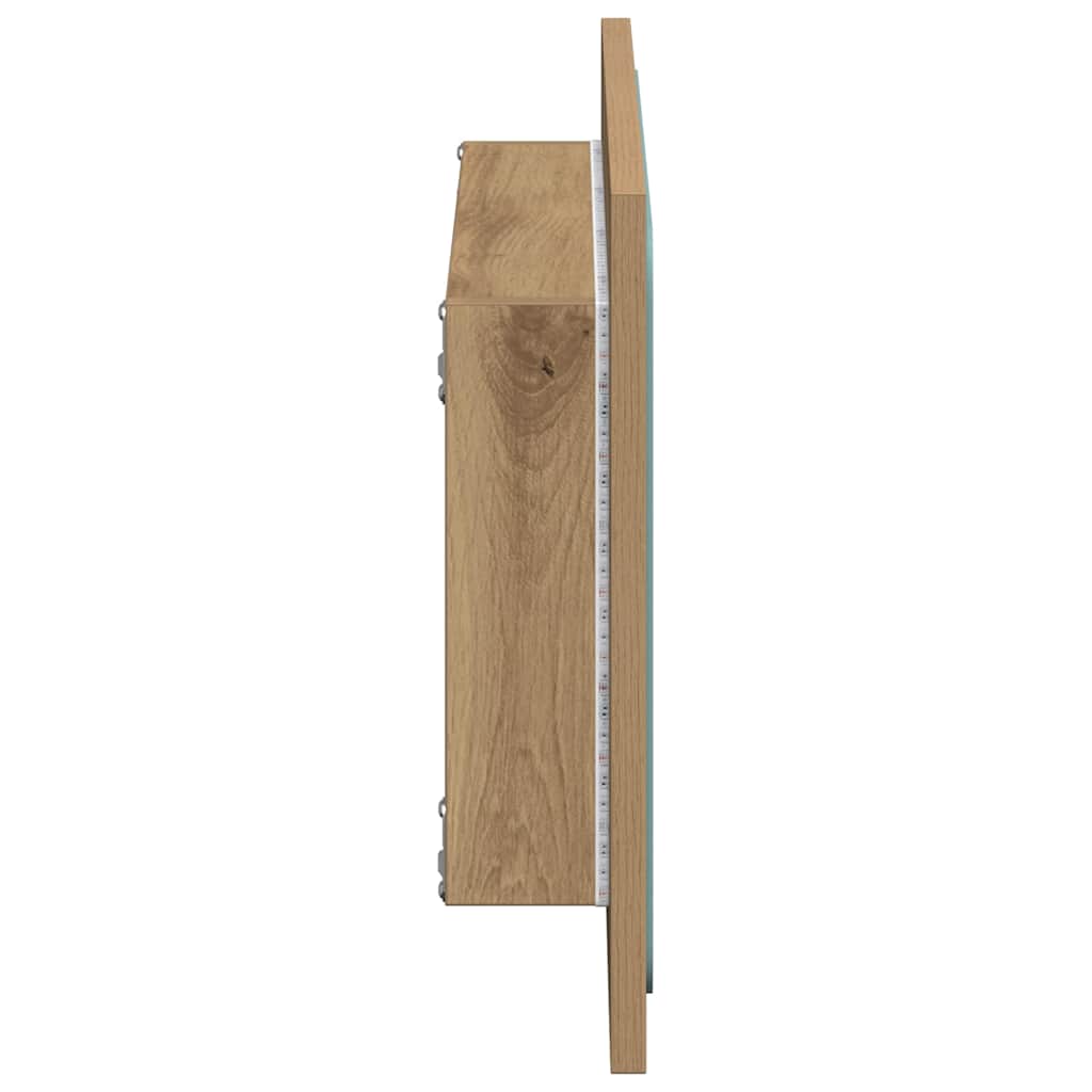 Bathroom mirror with LED lights Artisan oak 60x8.5x38 cm