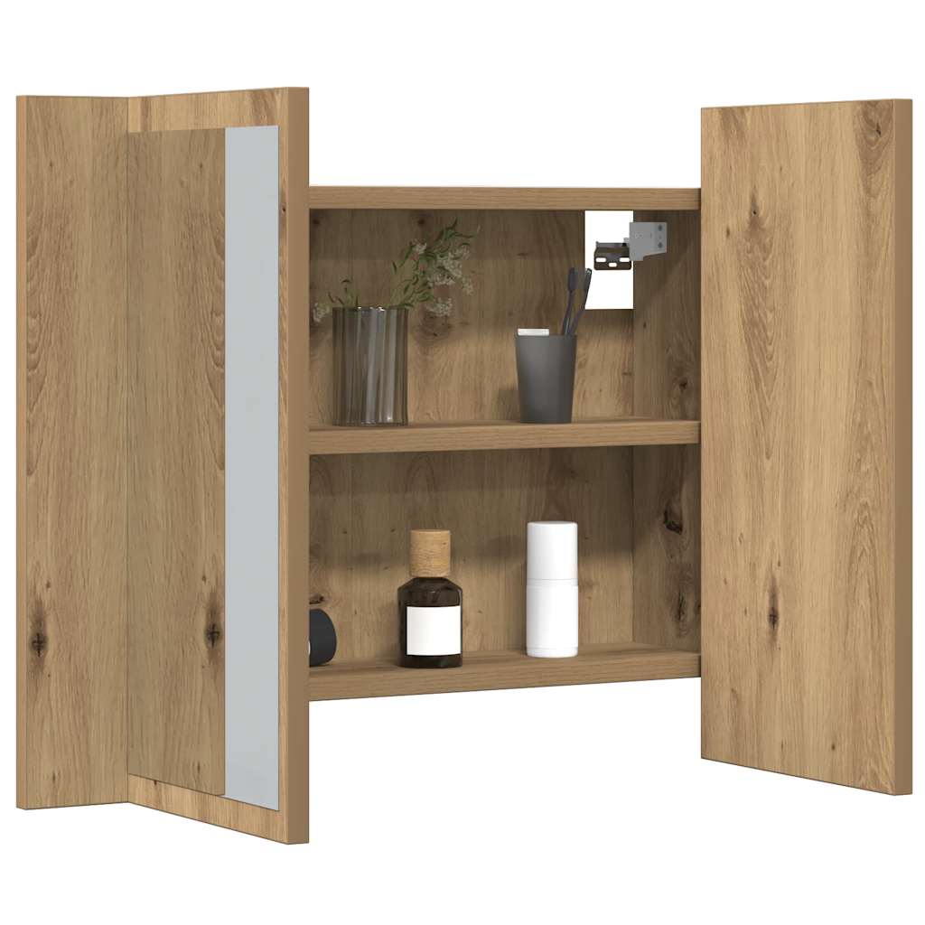 LED-Spiegelschrank Artisan-Eiche 60x12x45 cm Holzwerkstoff