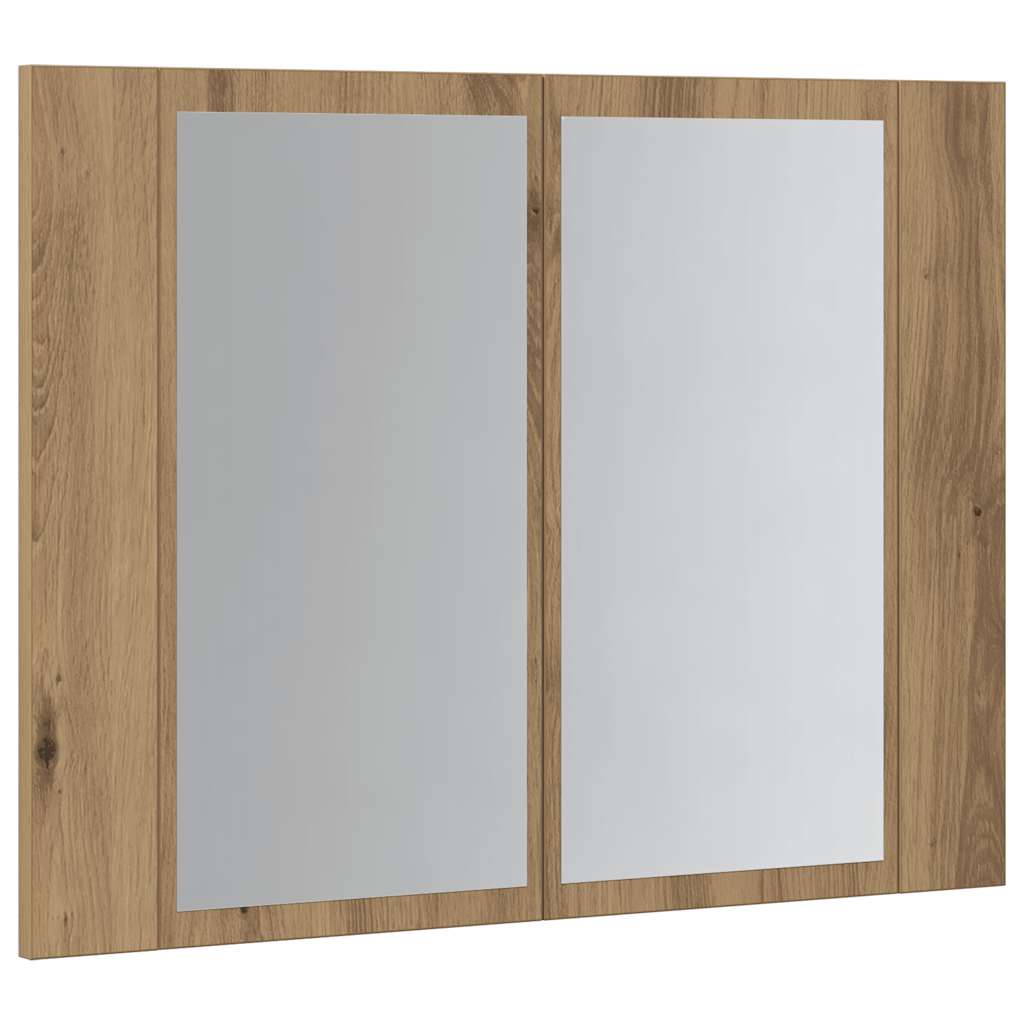 LED-Spiegelschrank Artisan-Eiche 60x12x45 cm Holzwerkstoff