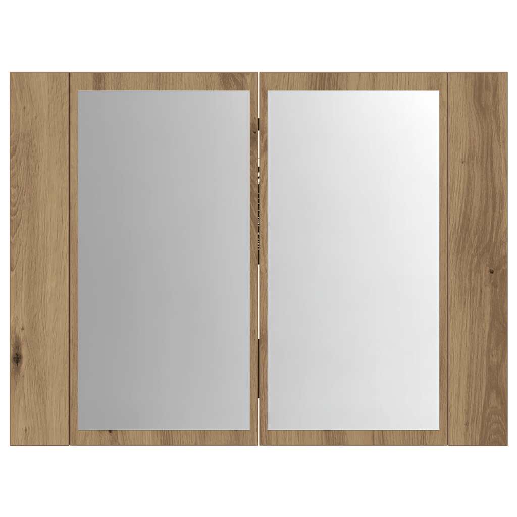 LED-Spiegelschrank Artisan-Eiche 60x12x45 cm Holzwerkstoff