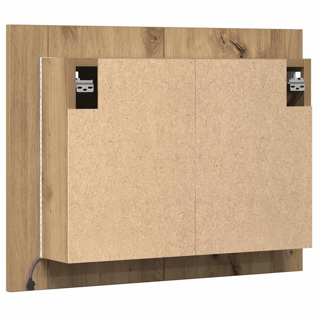 LED-Spiegelschrank Artisan-Eiche 60x12x45 cm Holzwerkstoff