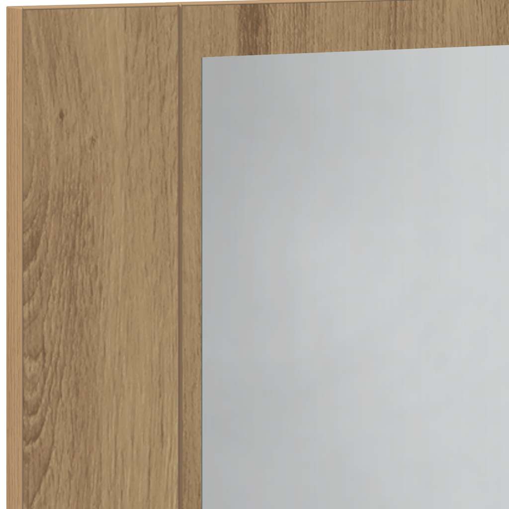 LED-Spiegelschrank Artisan-Eiche 60x12x45 cm Holzwerkstoff