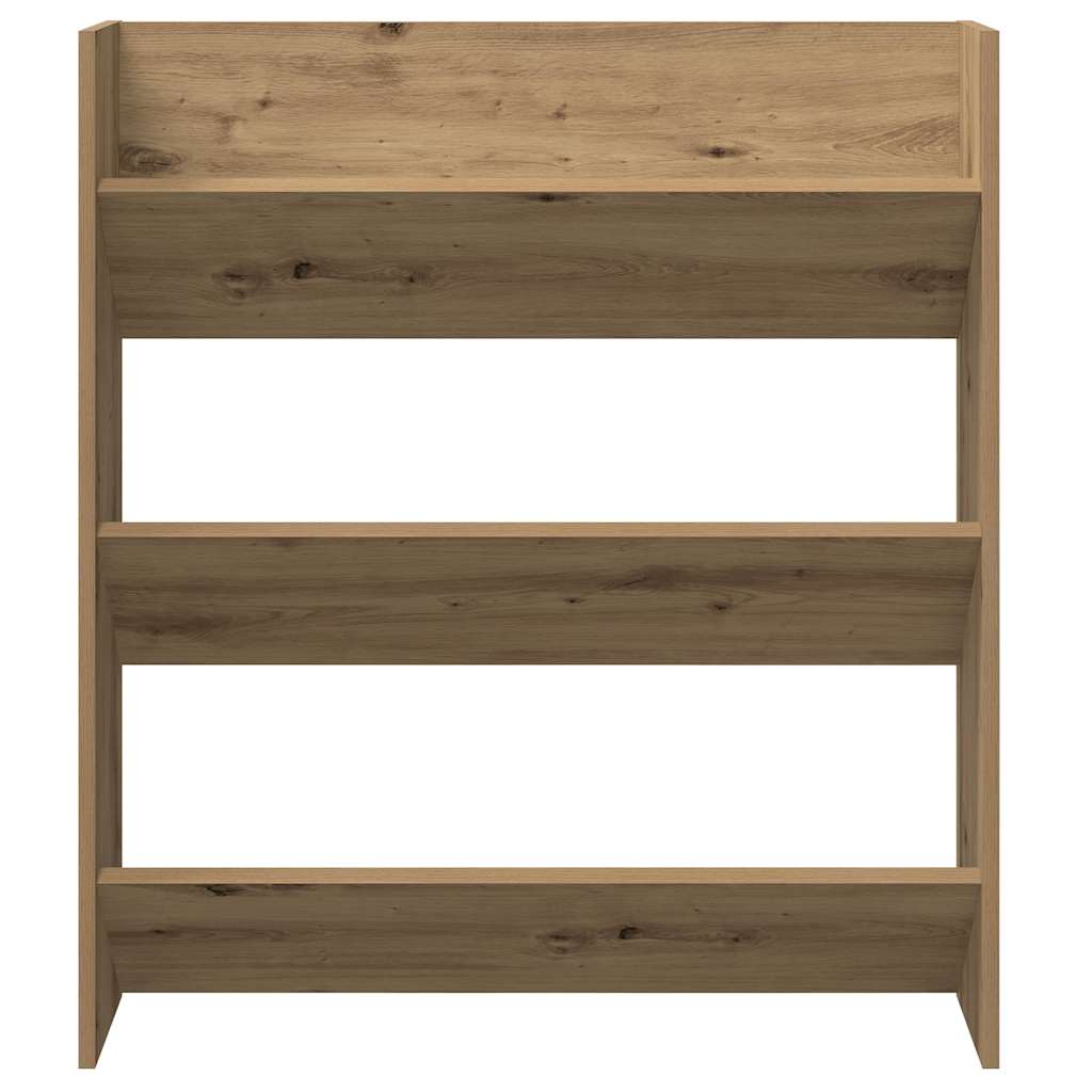 Wand-Schuhregal Artisan-Eiche 80x18x90 cm Holzwerkstoff