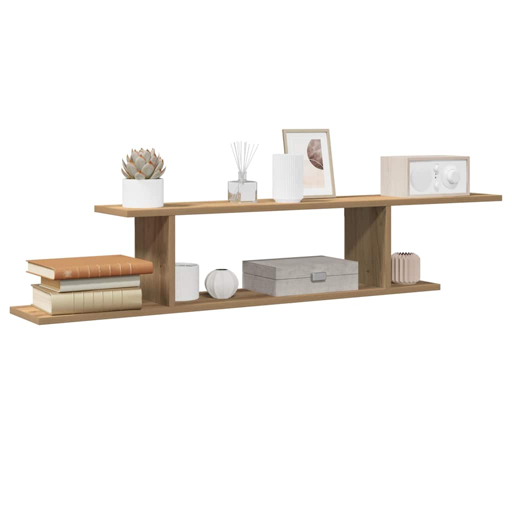 TV-Wandregal Artisan-Eiche 125x18x23 cm Holzwerkstoff