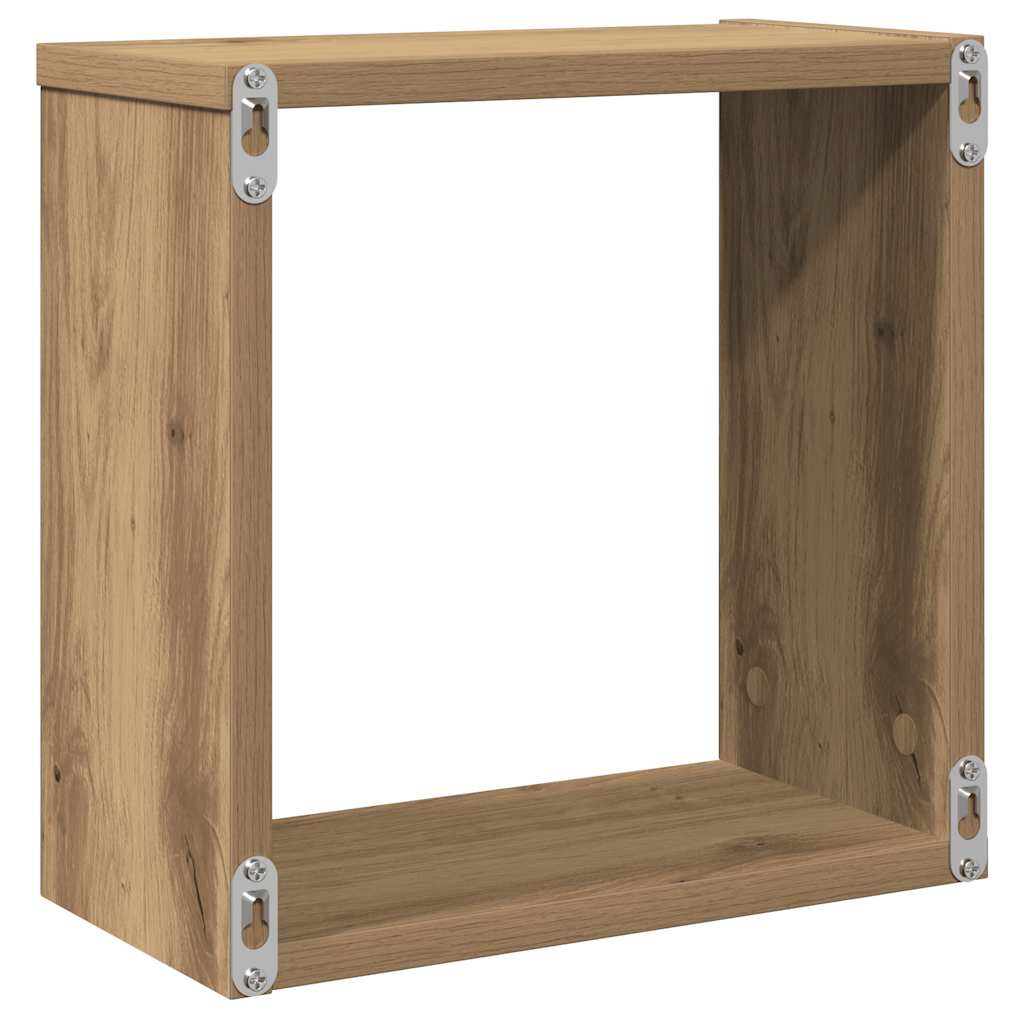 Würfel-Wandregale 6 Stk. Artisan-Eiche 30x15x30 Holzwerkstoff