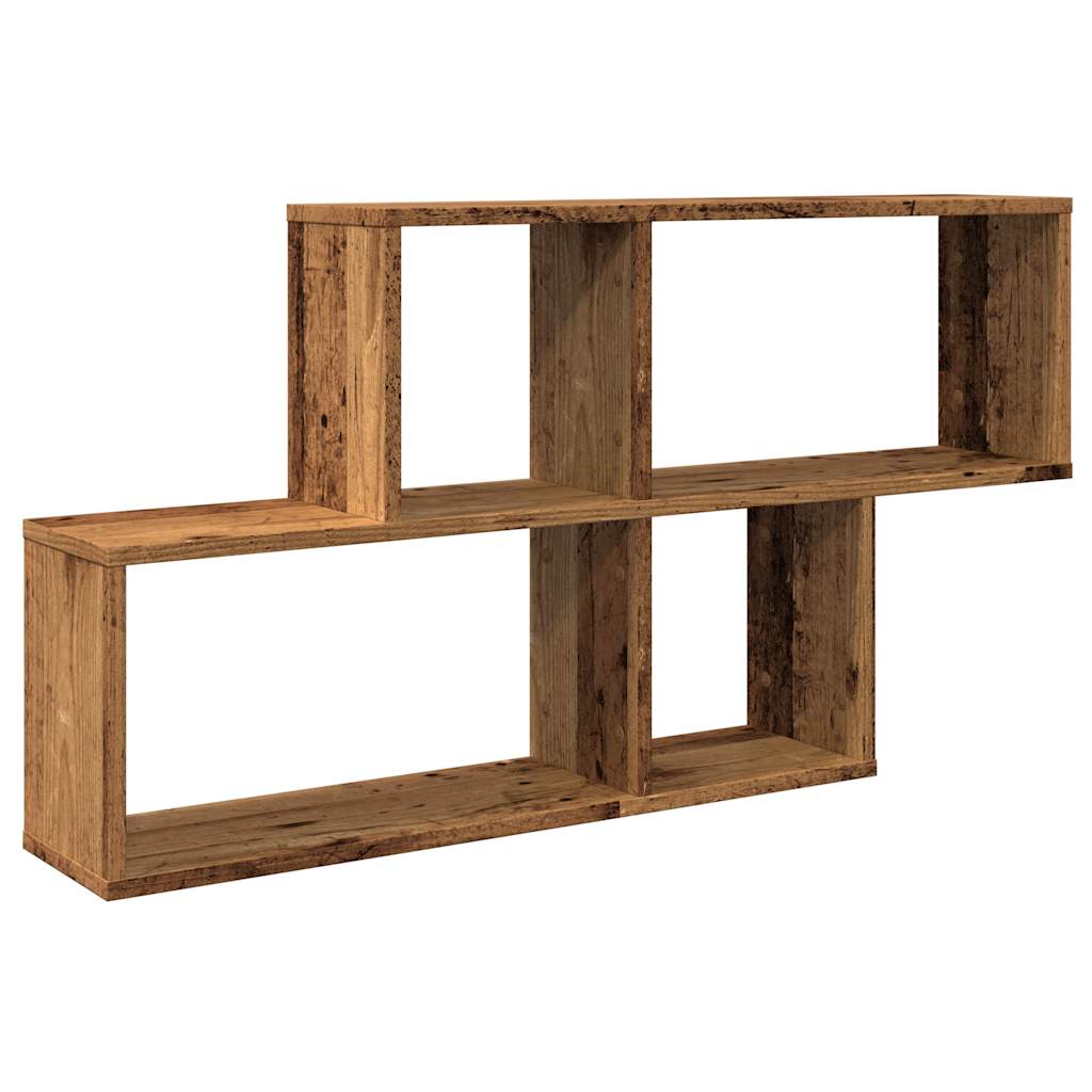Wall shelf old wood look 100x18x53 cm wood material
