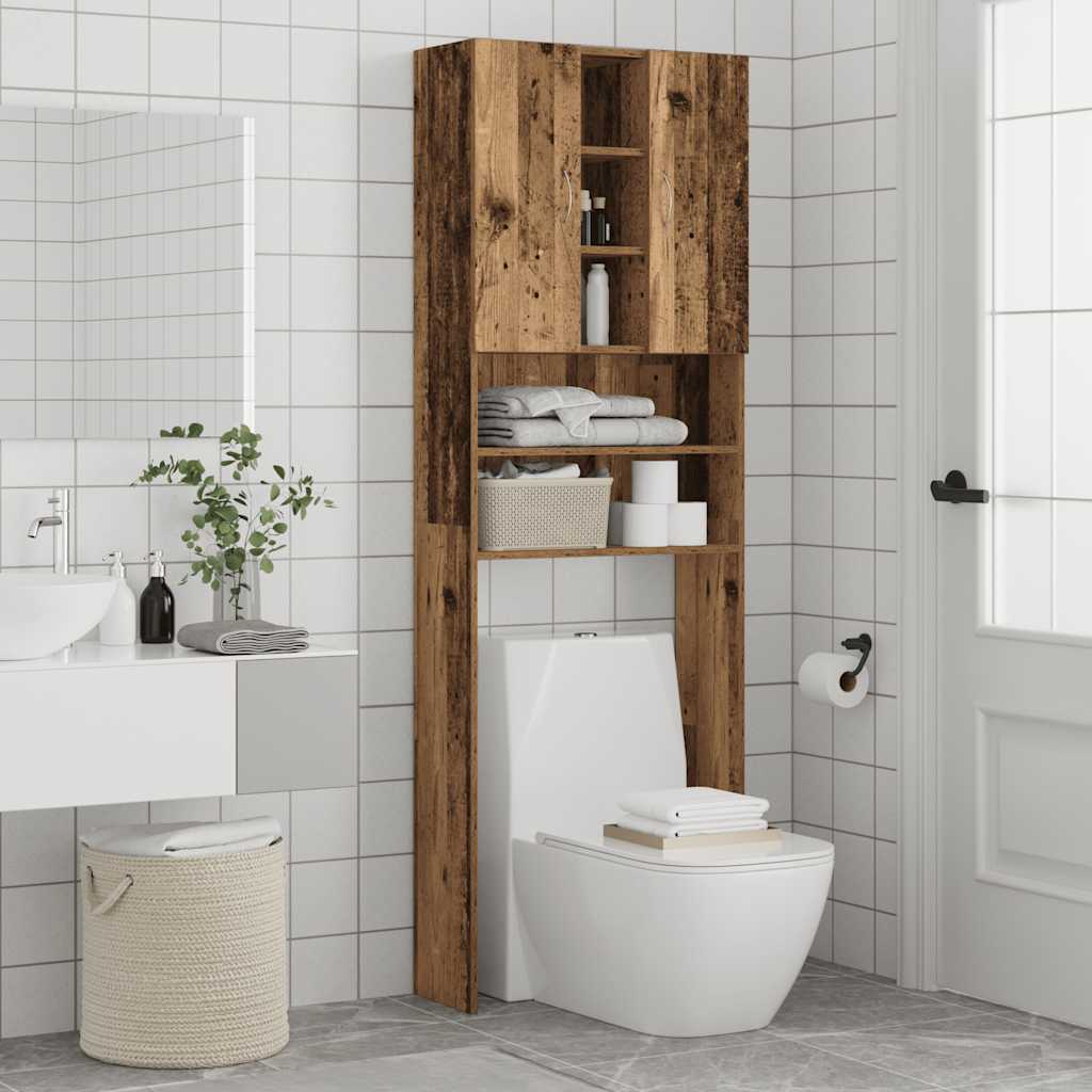 Washing machine cabinet old wood look 64x25.5x190 cm