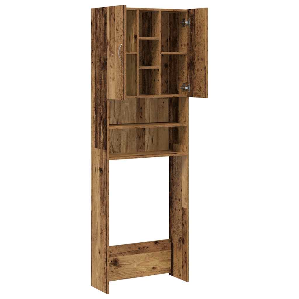 Washing machine cabinet old wood look 64x25.5x190 cm