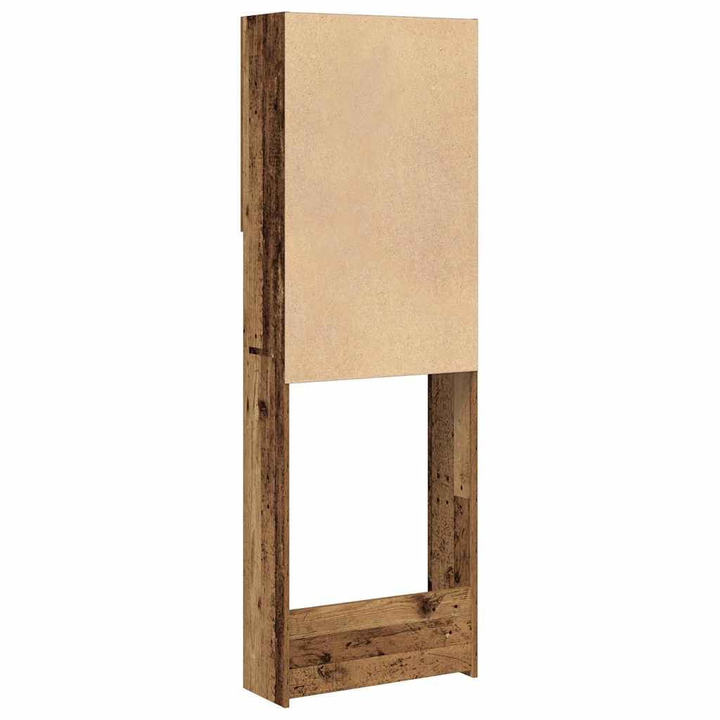Washing machine cabinet old wood look 64x25.5x190 cm