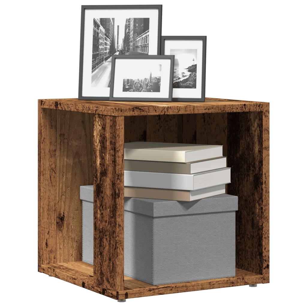 Side table old wood look 33x33x34 cm wood material