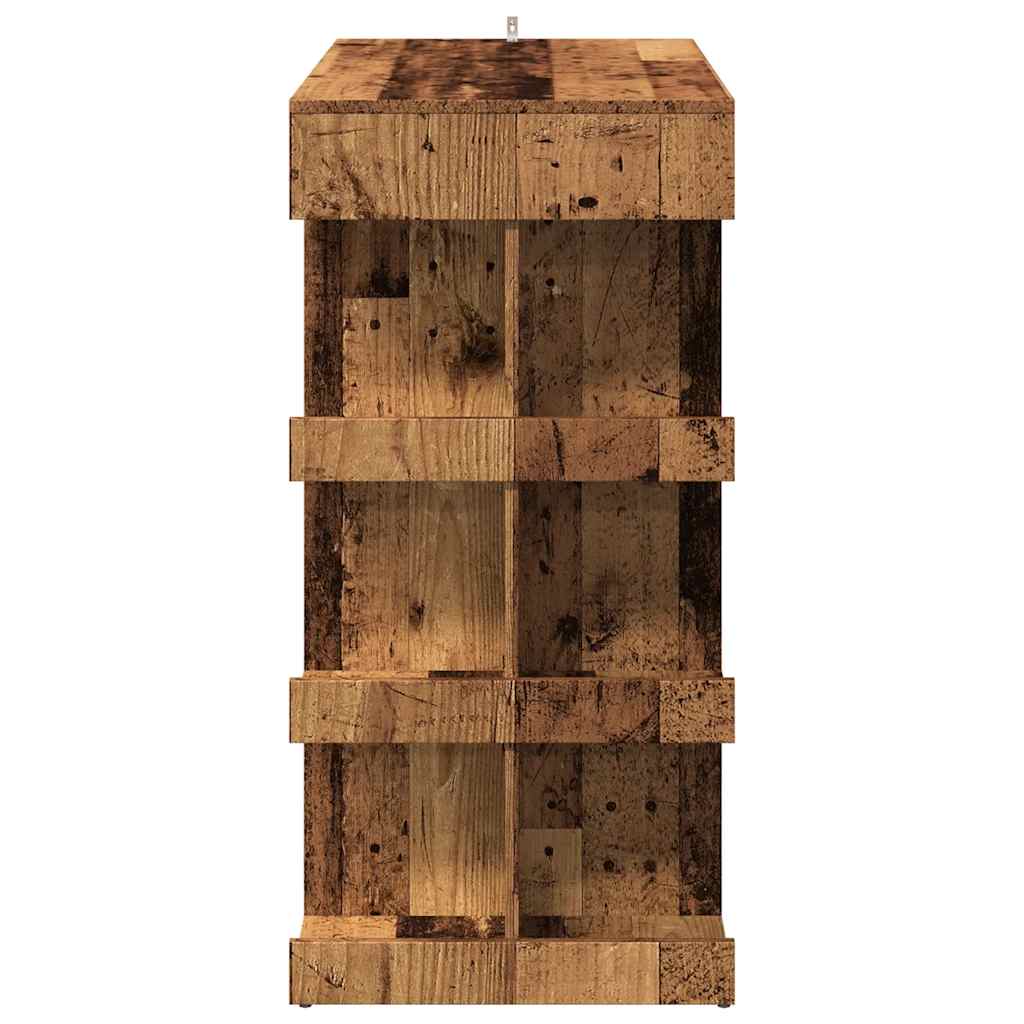 Bar table with shelf old wood look 100x48x101.5 cm
