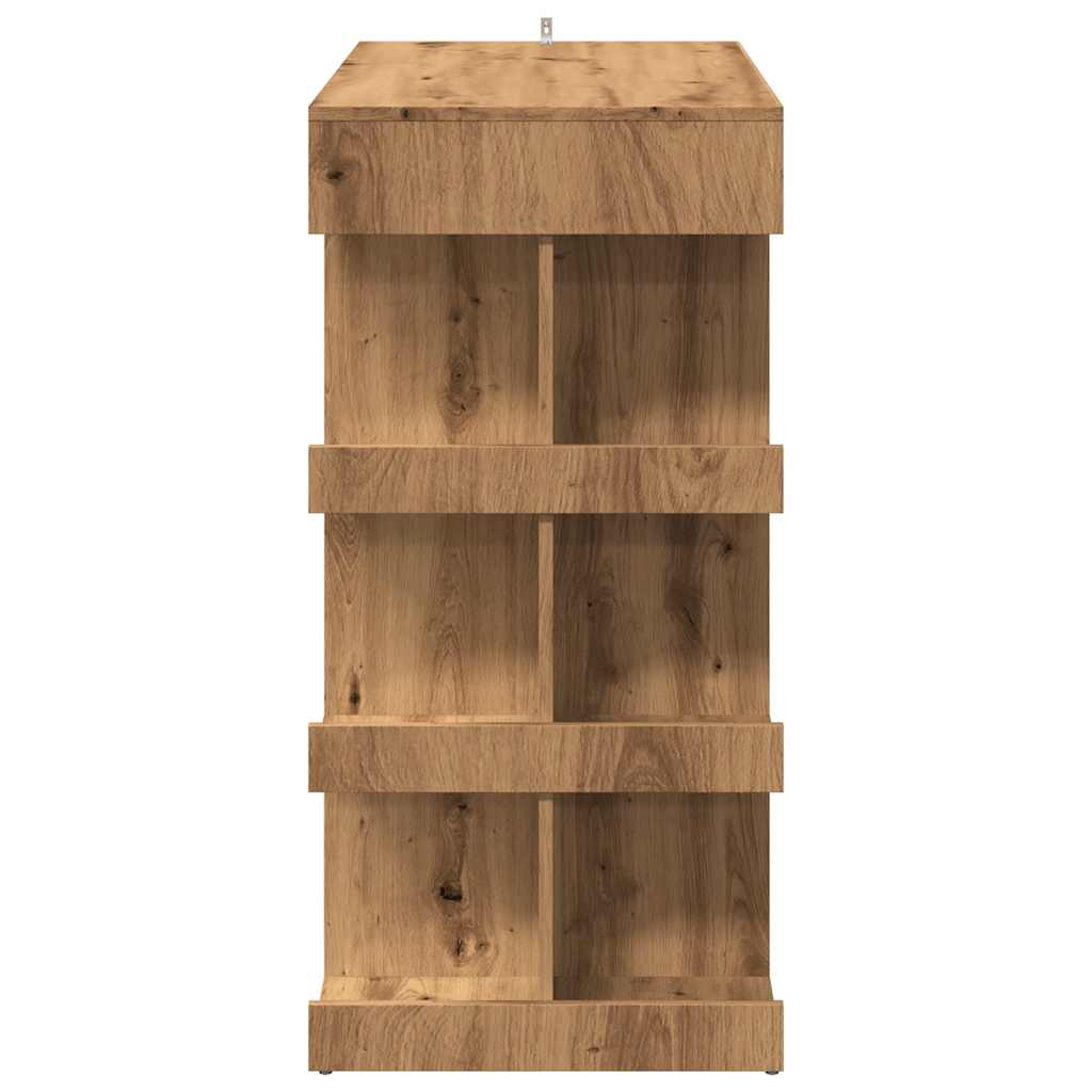 Bartisch mit Regal Artisan-Eiche 100x48x101,5 cm