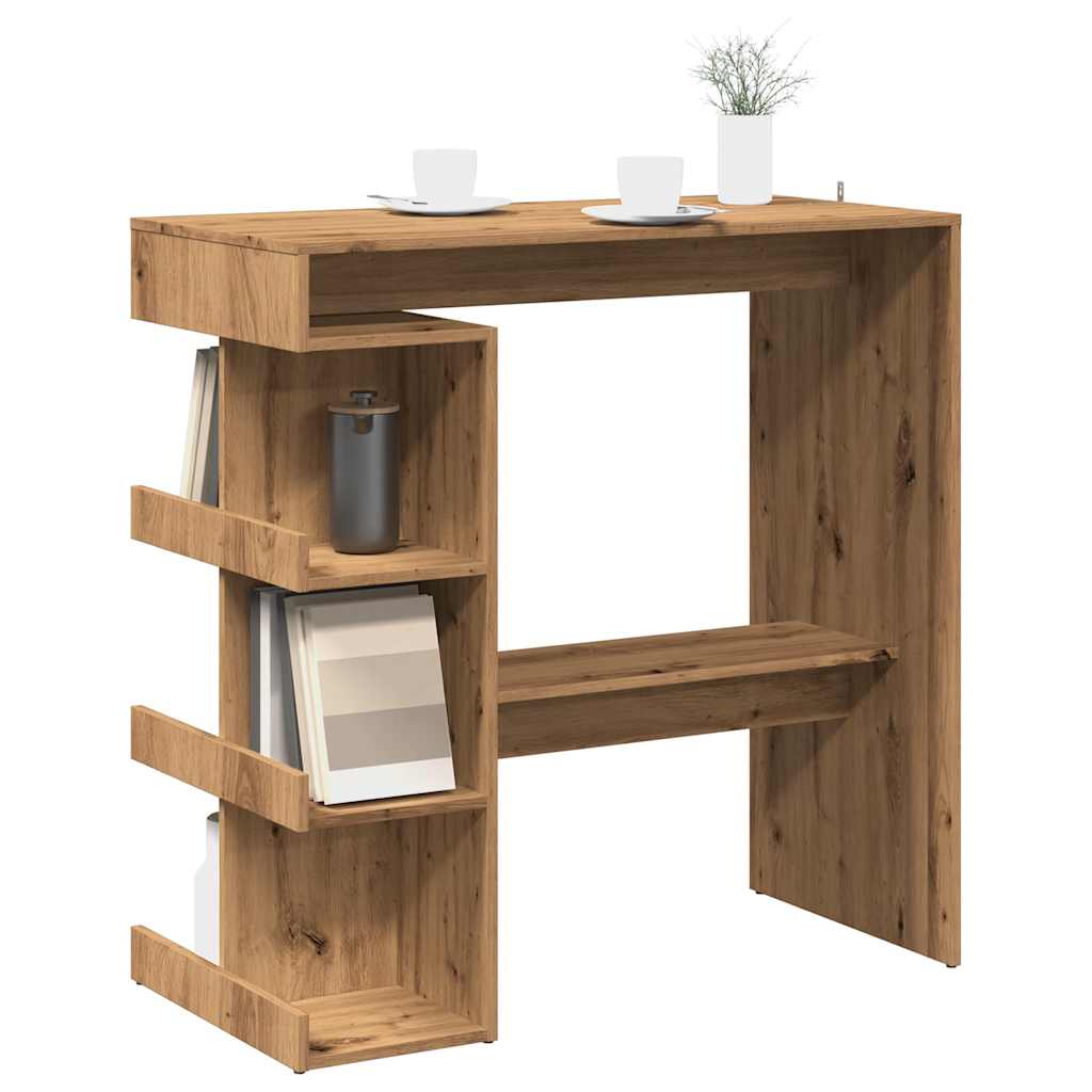 Bartisch mit Regal Artisan-Eiche 100x48x101,5 cm
