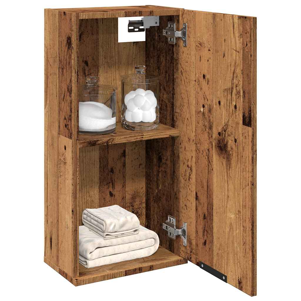 Wall-mounted bathroom cabinet in old wood look 32x20x67 cm