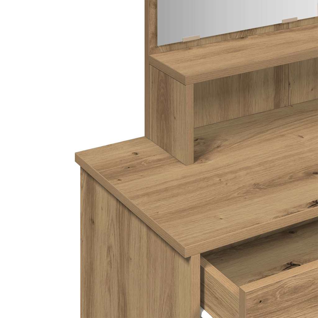 Dressing table with mirror Artisan oak 86.5x35x136 cm
