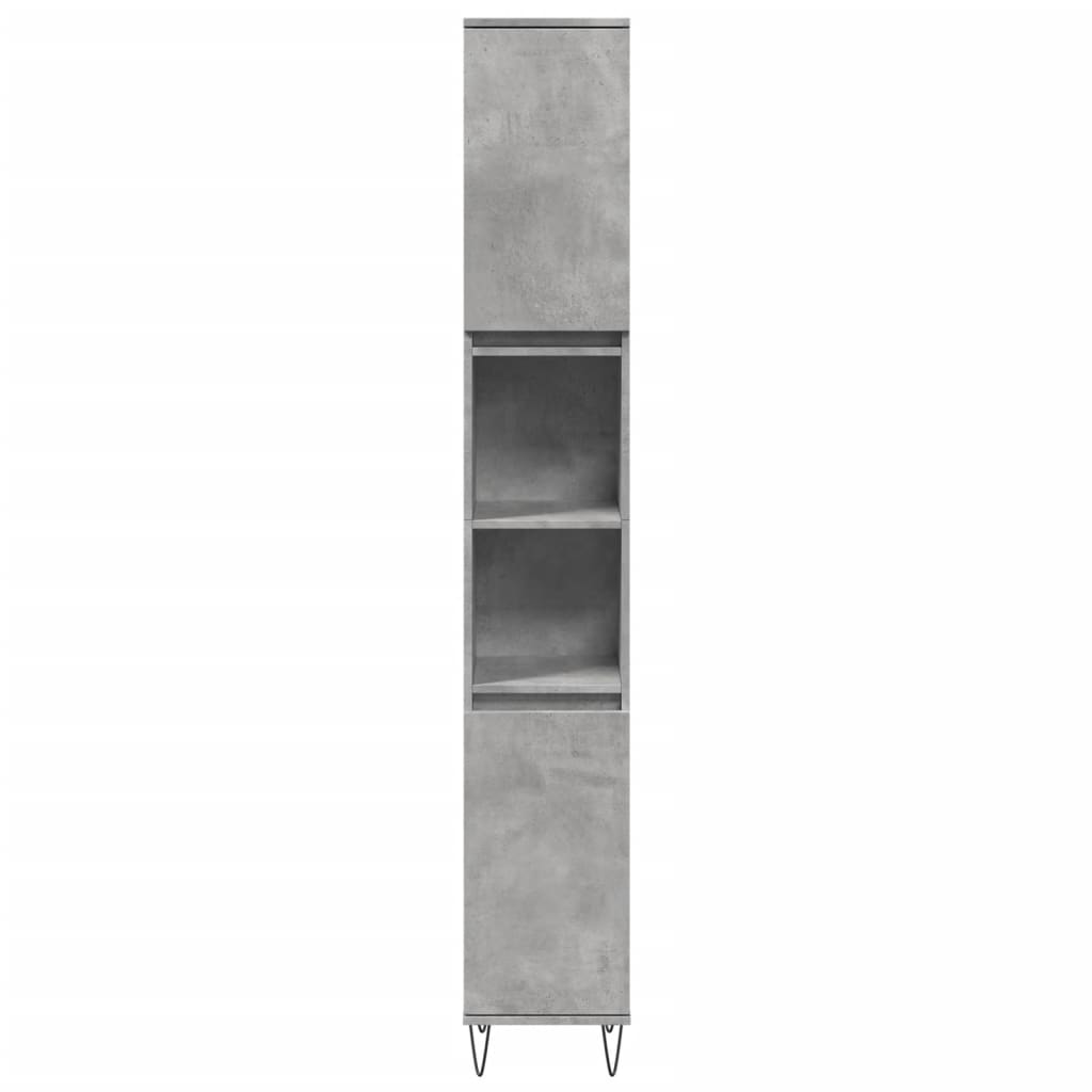 Bathroom cabinet concrete gray 30x30x190 cm made of wood