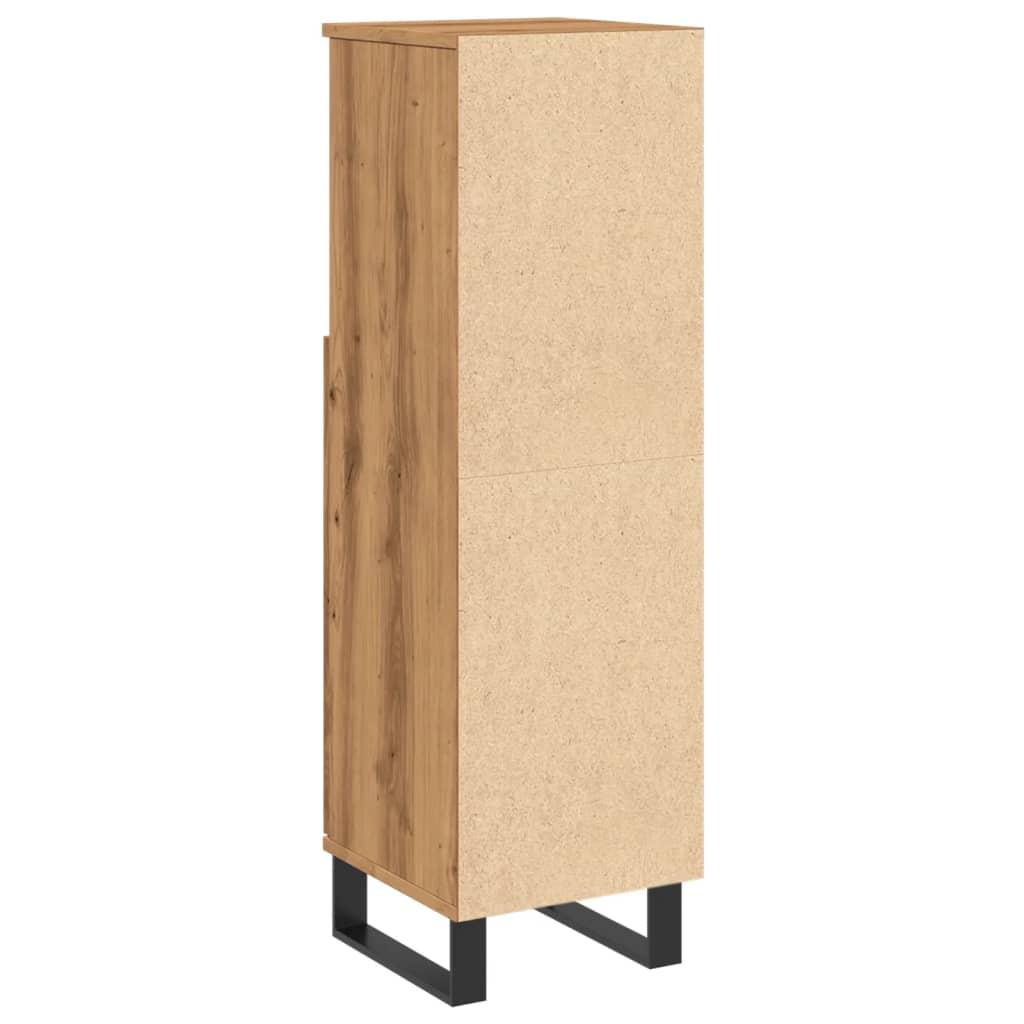 Artisan oak bathroom cabinet 30x30x100 cm wood material