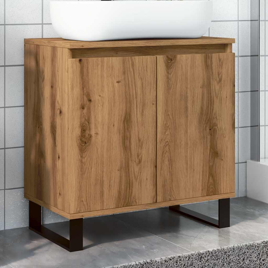 Badschrank Artisan-Eiche 58x33x60 cm Holzwerkstoff