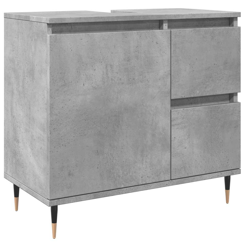 Bathroom cabinet concrete gray 65x33x60 cm made of wood material