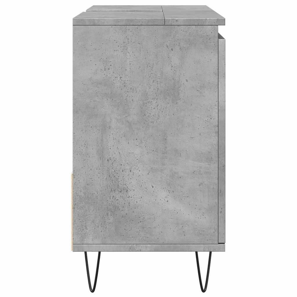 Washbasin base cabinet concrete grey 65x33x60 cm wood material