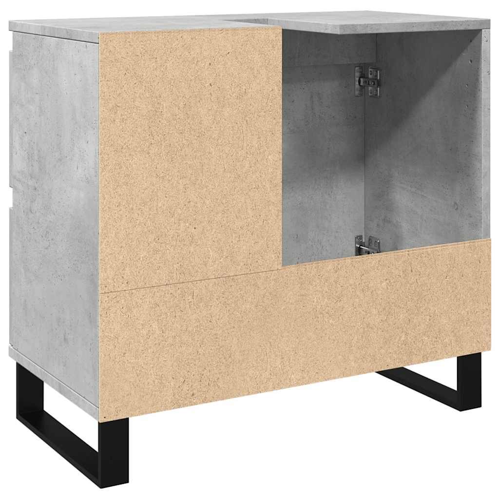 Waschbeckenunterschrank Betongrau 65x33x60 cm Holzwerkstoff