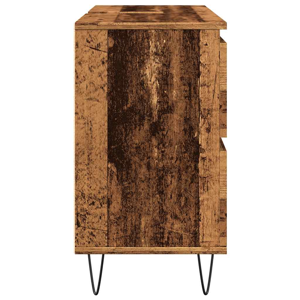 Bathroom cabinet old wood look 80x33x60 cm wood material