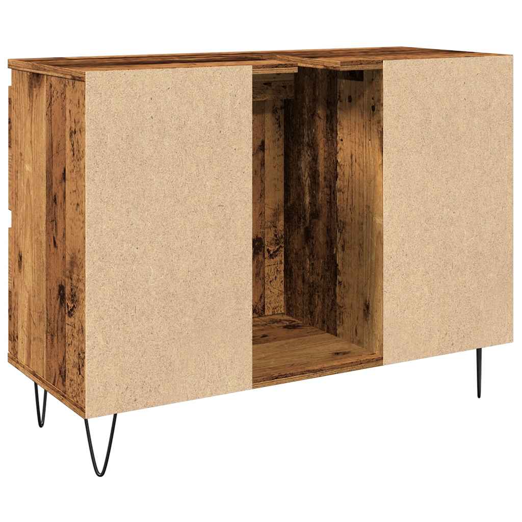 Bathroom cabinet old wood look 80x33x60 cm wood material
