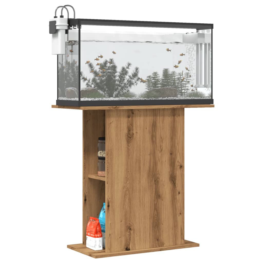 Aquarium Stand Artisan Oak 36x75x72.5 cm Wood Material