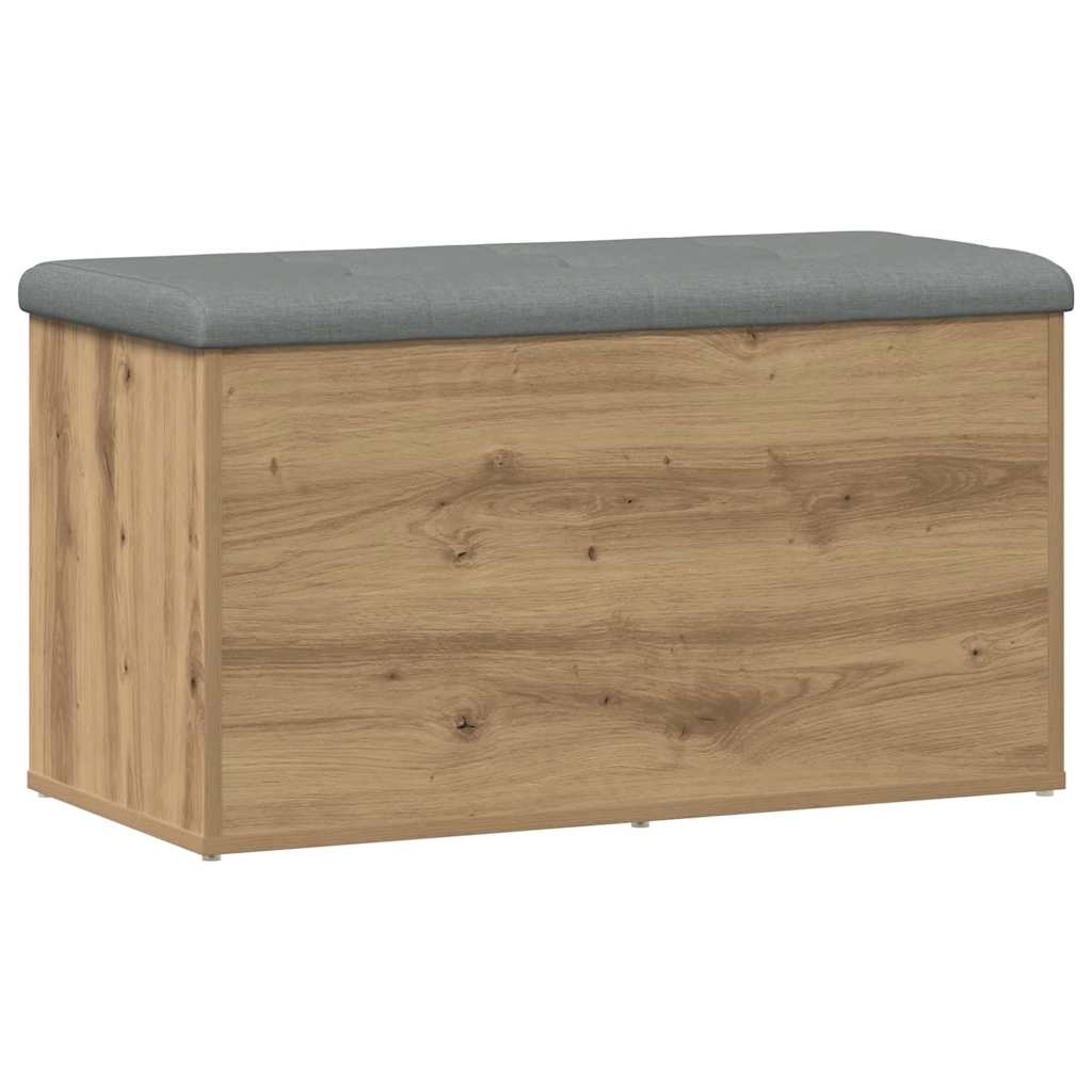 Sitzbank mit Stauraum Artisan-Eiche 82x42x45 cm Holzwerkstoff
