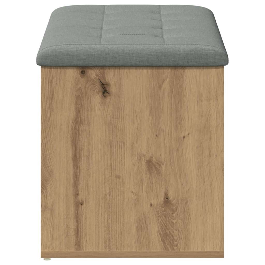 Sitzbank mit Stauraum Artisan-Eiche 102x42x45 cm Holzwerkstoff