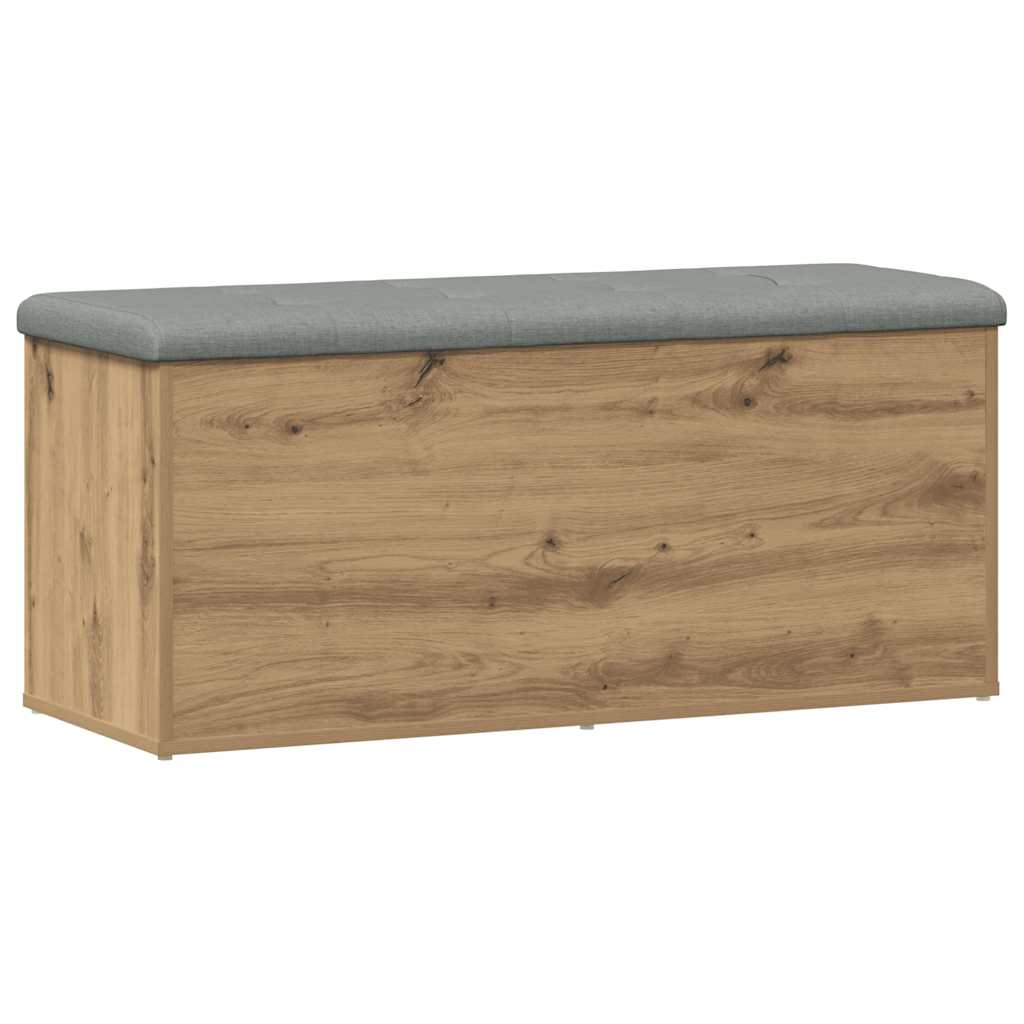 Sitzbank mit Stauraum Artisan-Eiche 102x42x45 cm Holzwerkstoff