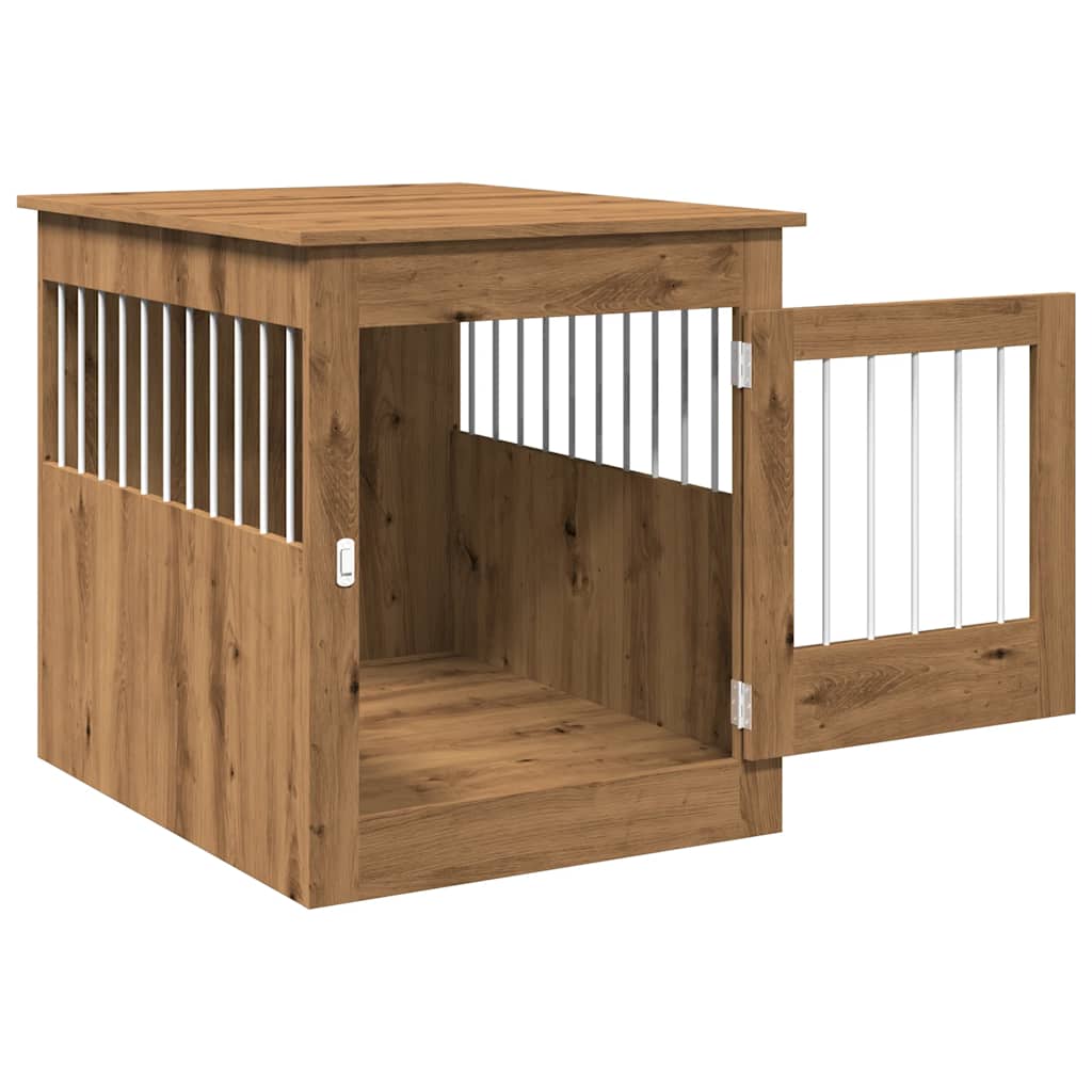 Dog cage in Artisan Oak furniture style 64.5x80x71 cm