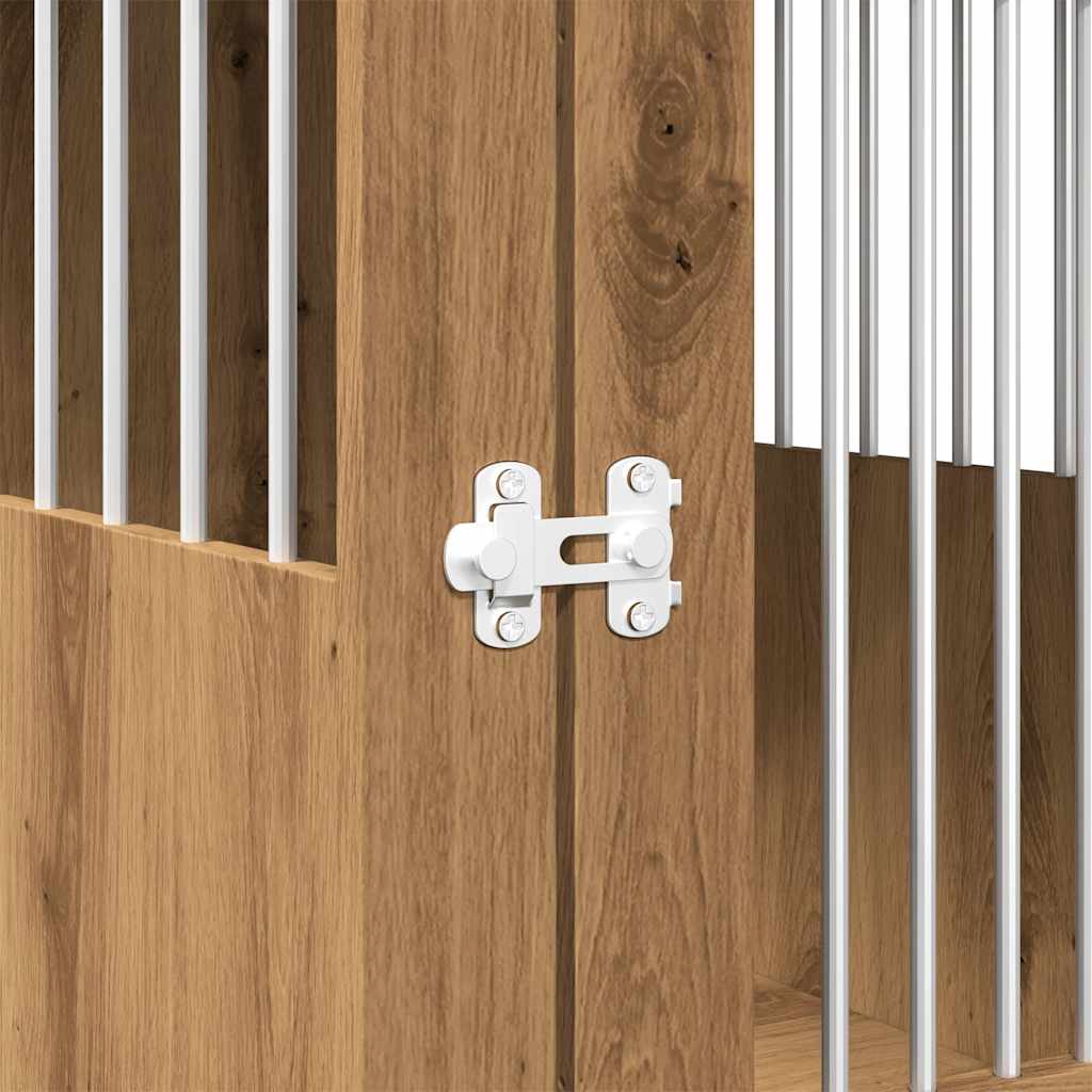 Dog cage in Artisan Oak furniture style 64.5x80x71 cm