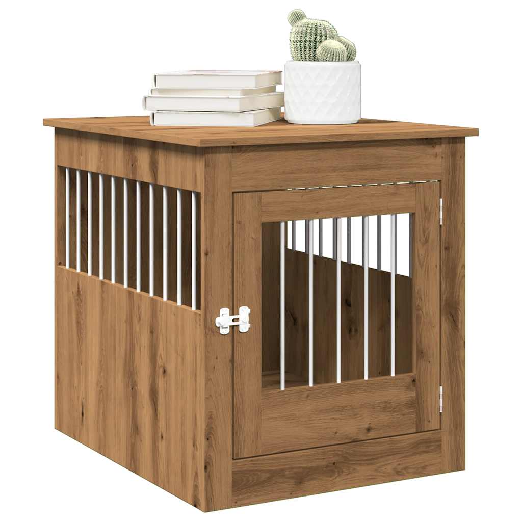Dog cage in Artisan Oak furniture style 64.5x80x71 cm