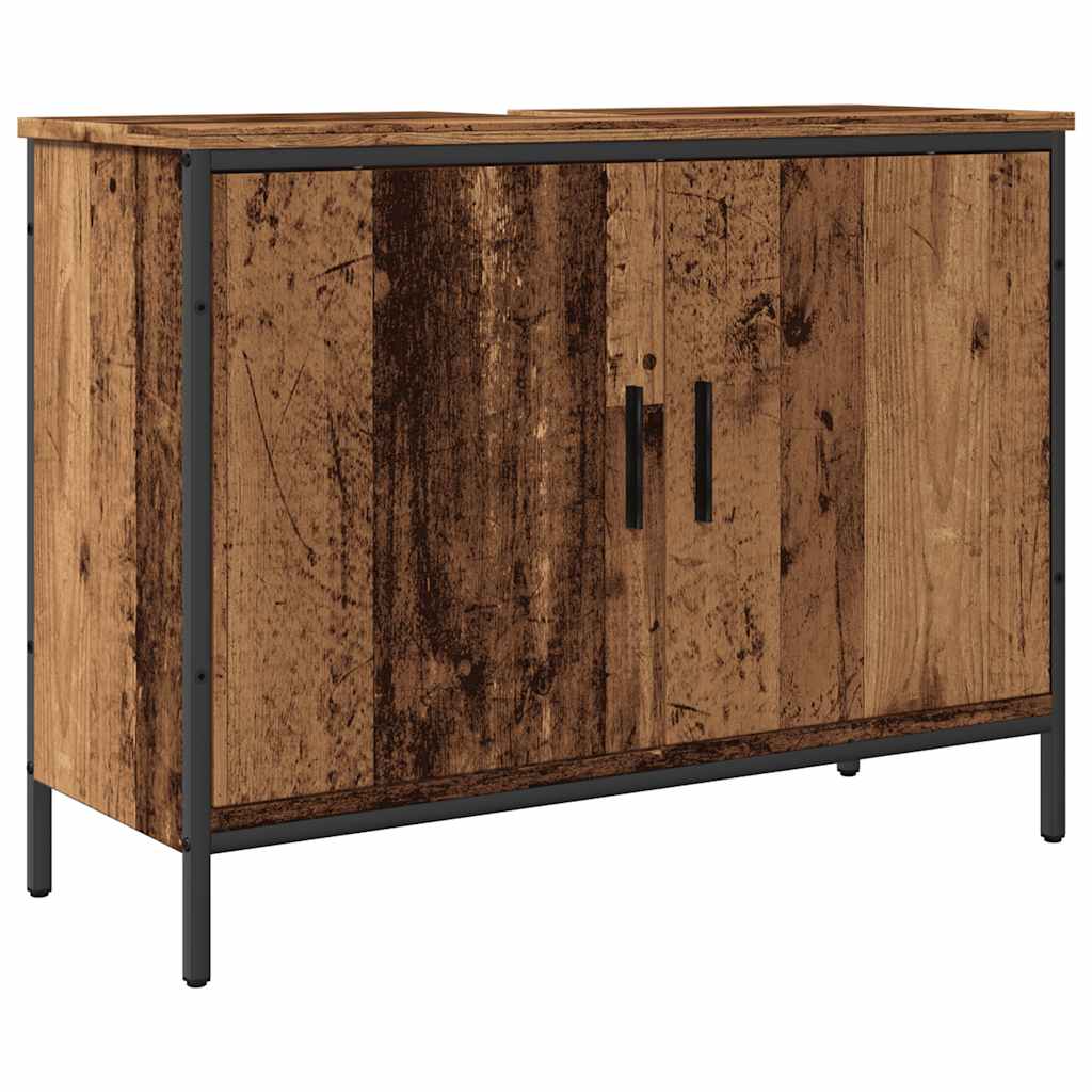 Washbasin cabinet old wood look 80x30x60 cm wood material