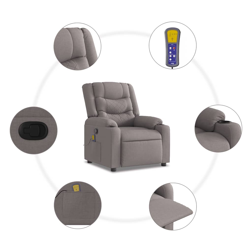 massage chair taupe fabric