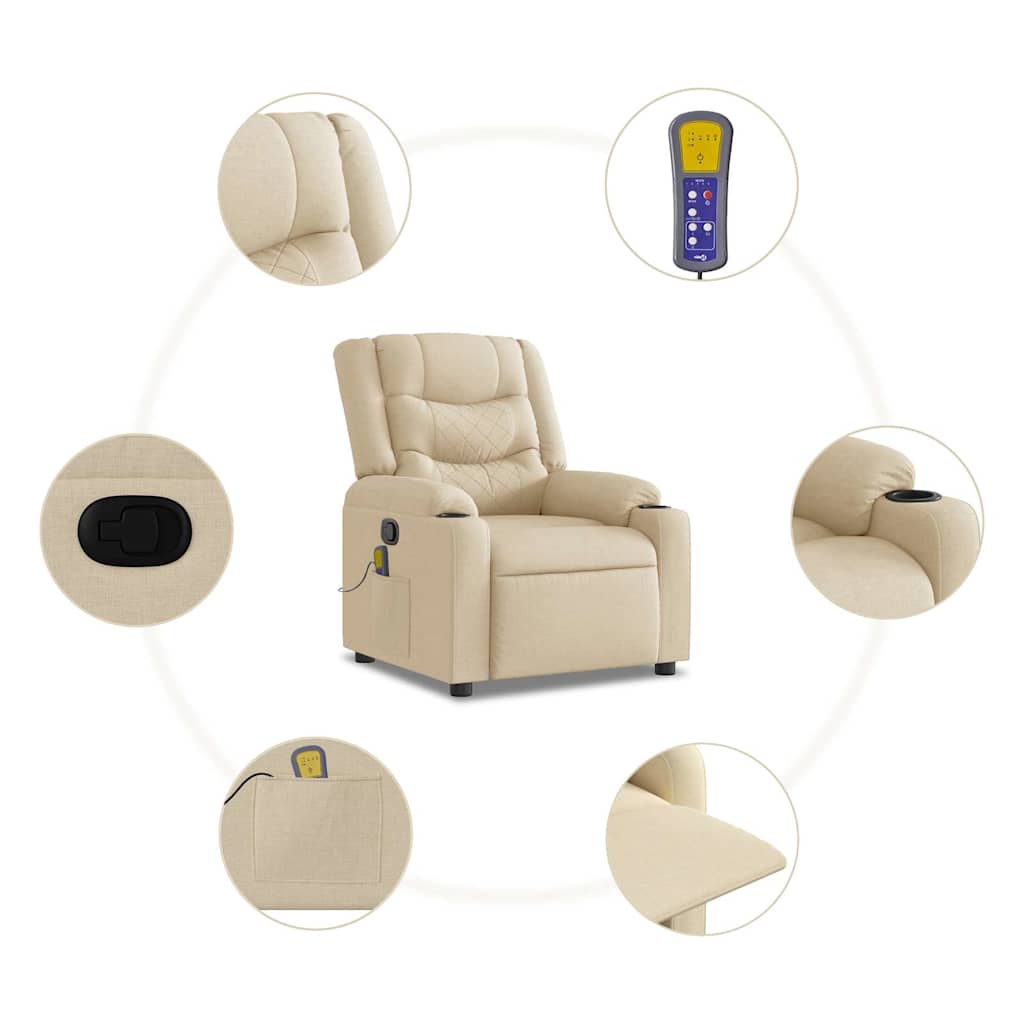 massage chair cream fabric