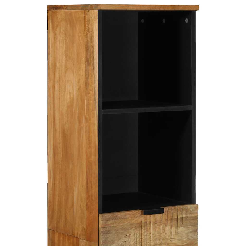 Badschrank Braun 38x33x160 cm Massivholz Mango