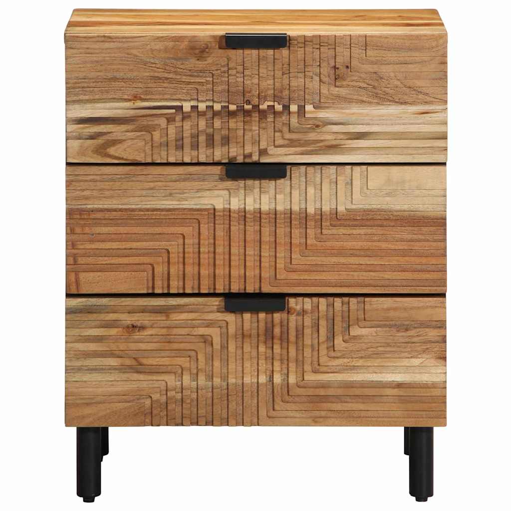 Nachttisch Braun 50 x 33 x 62 cm Akazie Massivholz