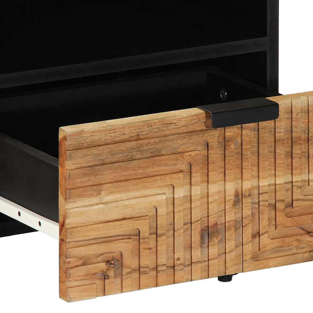 Couchtisch with Drawer Braun 80 x 54 x 40 cm Akazie Massivholz