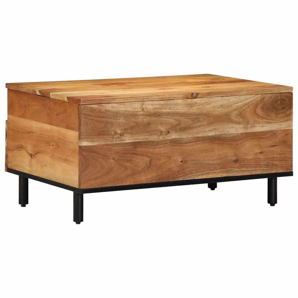 Couchtisch with Drawer Braun 80 x 54 x 40 cm Akazie Massivholz