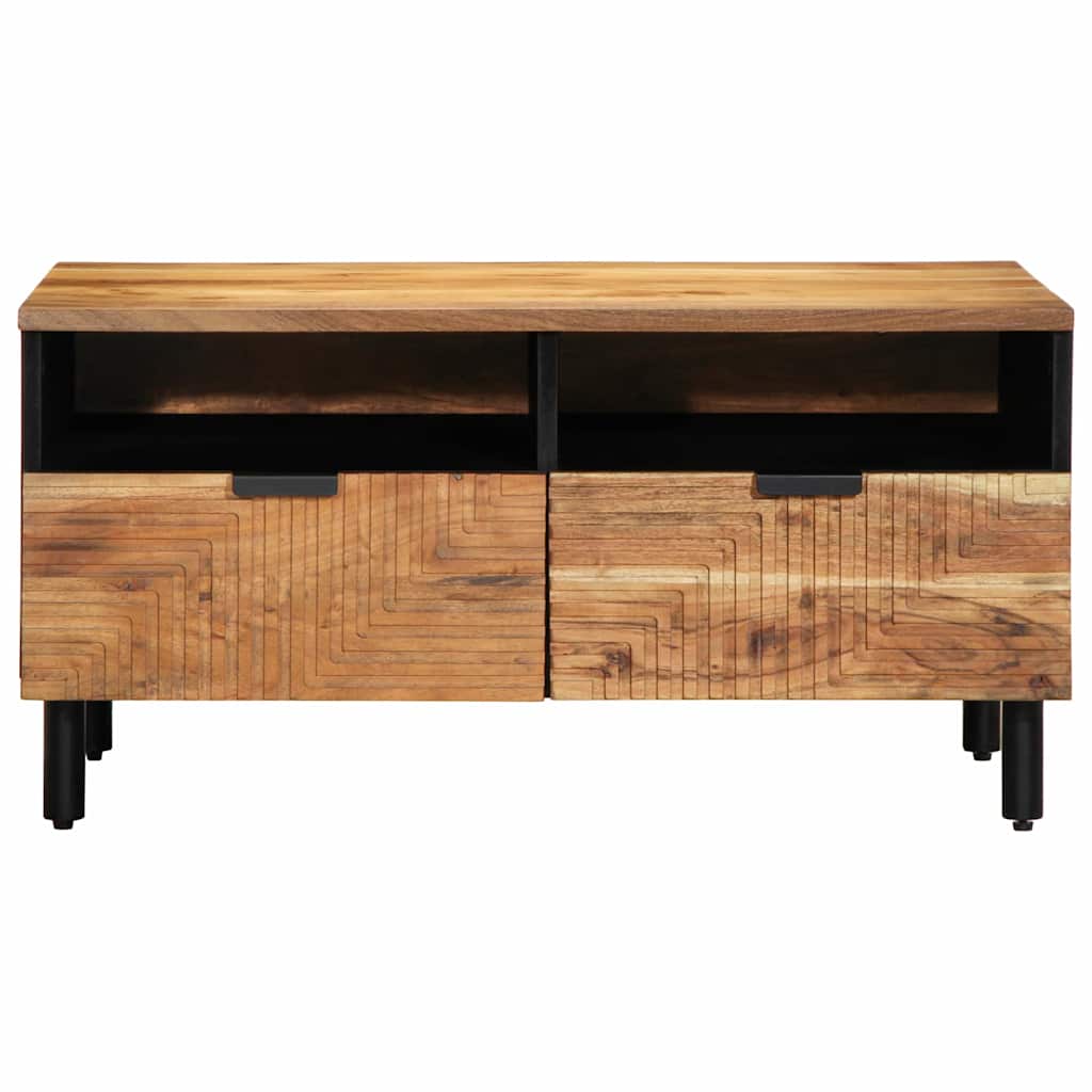 Couchtisch with Drawer Braun 80 x 54 x 40 cm Akazie Massivholz