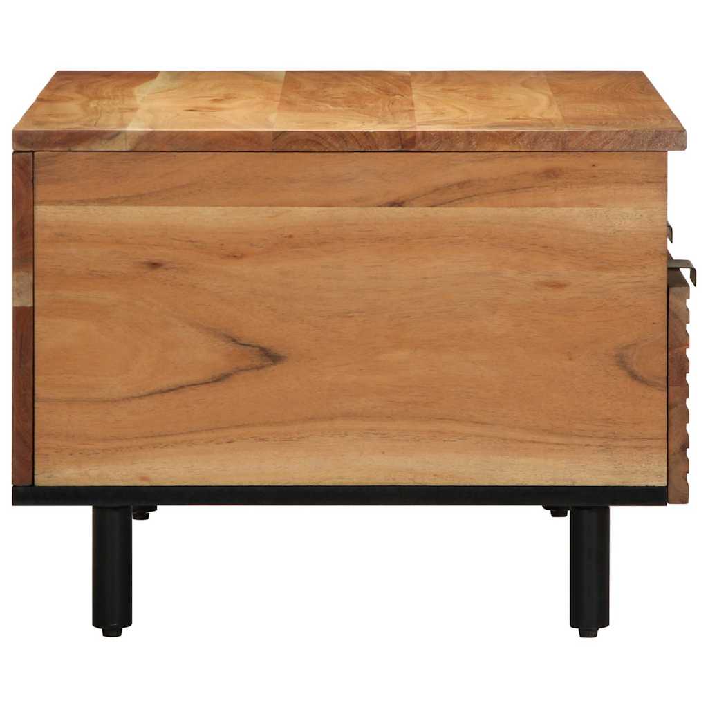 Couchtisch with Drawer Braun 80 x 54 x 40 cm Akazie Massivholz