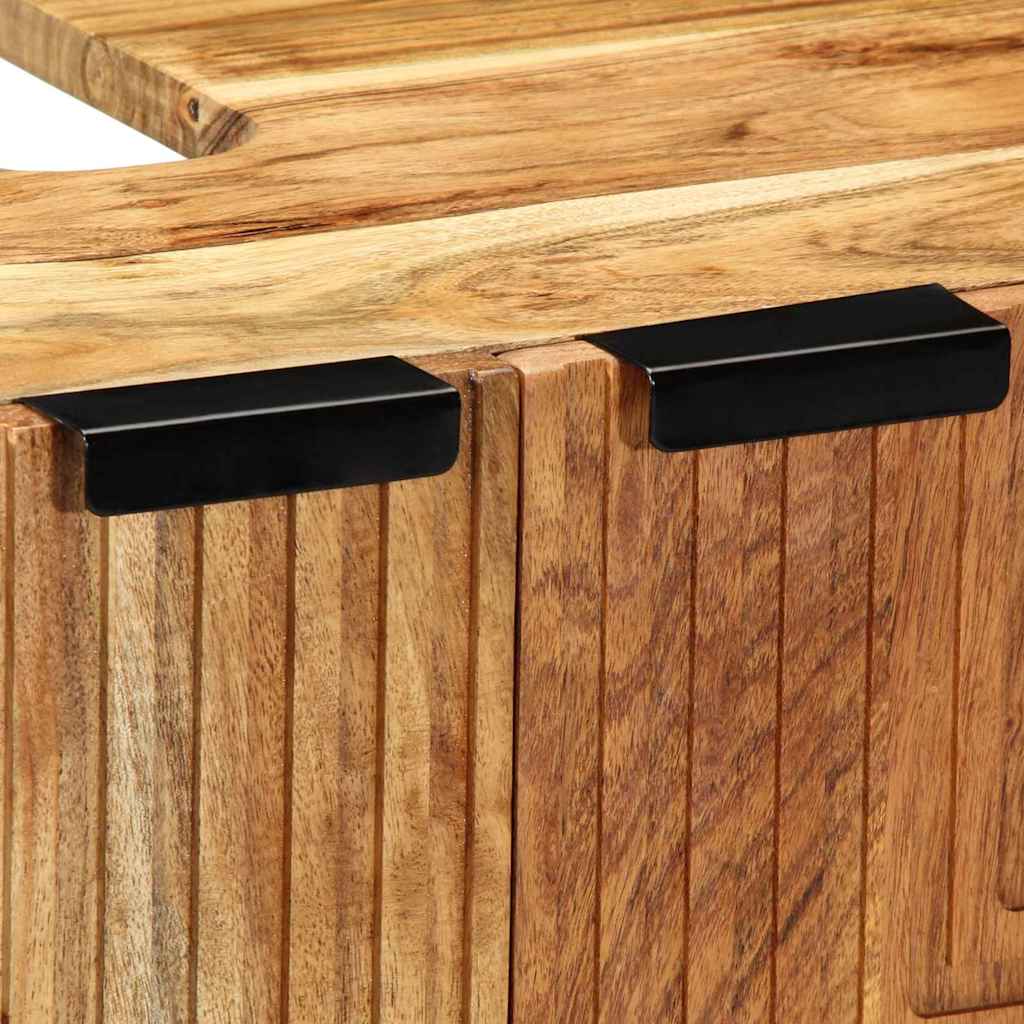 Waschbeckenschrank Braun 62 x 33 x 58 cm Massivholz Akazie