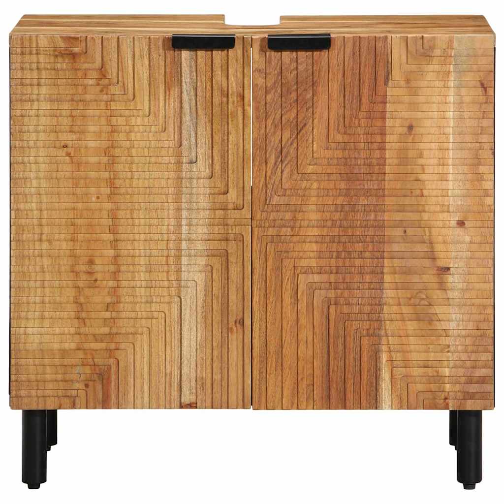 Waschbeckenschrank Braun 62 x 33 x 58 cm Massivholz Akazie