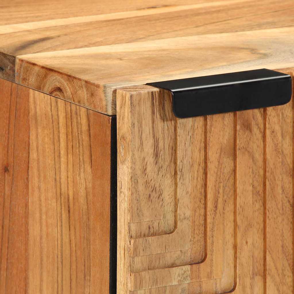 Badezimmer-Hängeschrank mit Regal Braun Massivholz Akazie