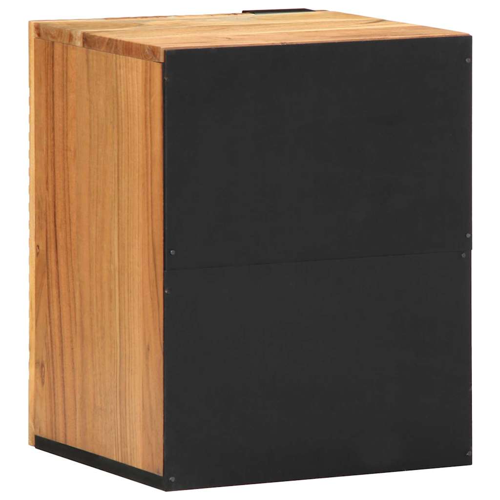 Badezimmer-Hängeschrank mit Regal Braun Massivholz Akazie