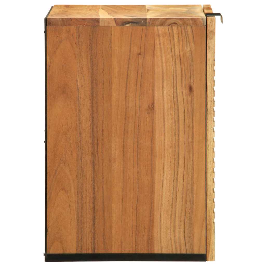 Badezimmer-Hängeschrank mit Regal Braun Massivholz Akazie